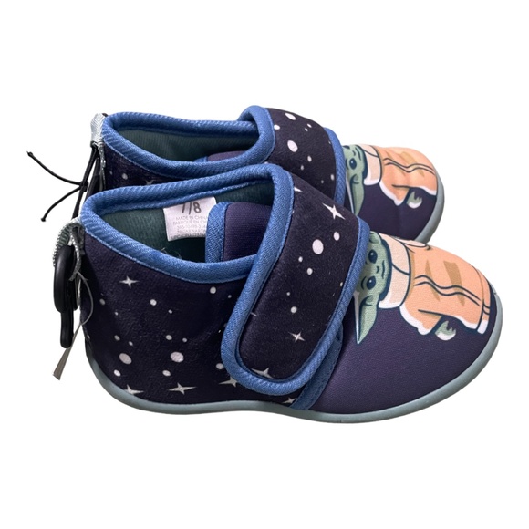 Star Wars Baby Yoda Toddler Slippers With Rubber Soles Size 7/8 - Picture 7 of 9